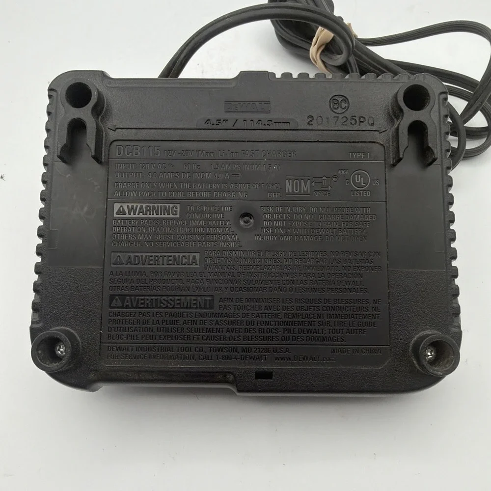 DEWALT DCB115 12V 20V MAX Lithium Ion Fast Battery Charger READ Description!